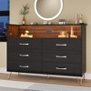 ODK Modern 6-Drawer Wide Dresser with Large Capacity Storage Cabinet for Bedroom, Living Room | Stylish Wooden Chest, Multi-Functional TV Stand - 2 of 4