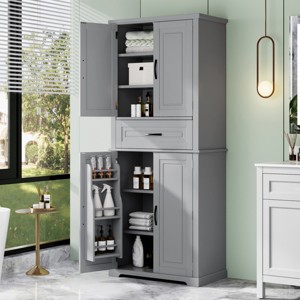 Storage Cabinet With Multi-Functional Storage Space,Indoor Furniture,Bathroom Storage Cabinet,Drawer With Slide Rails,Adjustable Shelf-Maison Boucle - 1 of 4