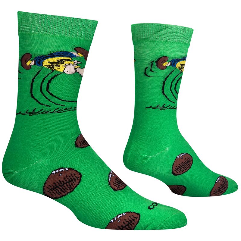 Cool Socks, Charlie Brown Football, Funny Novelty Socks, Large, 3 of 6