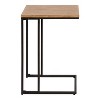 Kate and Laurel Lockridge Rectangle Wood C Table, 19x12x27, Rustic Brown and Black - 3 of 4