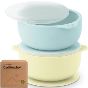 2-Pack Prep Baby Bowls with Suctions & Lids, Silicone Bowls for Baby Boy, Girl, Toddler Suction Bowl, Kids Bowl BPA-Free - 1 of 4