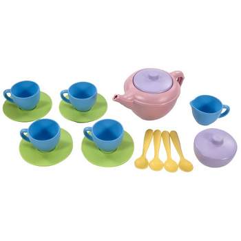 Green Toys Eco-Friendly Soft Colored Plastic Tea Set