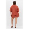 Women's Plus Size Lyana Shirt - clay | CITY CHIC - 3 of 4