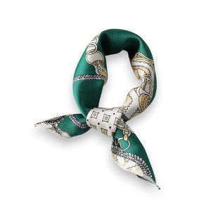 Anna-Kaci Women's Baroque Print Satin Scarf with Glossy Finish 20×20 Inches - 1 of 4