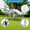 Metal Chicken Coop, 9.8x6.5x6.5 Ft Spire-Roof Poultry Cage with Waterproof and Anti-Ultraviolet Cover for Outside, for Backyard Farm Garden - 2 of 4