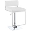 Adjustable Bar Stool with Upholstered Seat and Chrome Base, Swivel, Height-Adjustable, Comfortable Footrest, Ideal for Kitchen - 4 of 4