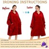 FAAYFIAN Oversized Blanket Hoodie Sweatshirt, Faux Shearlin Wearable Blanket with Sleeves & Giant Pocket, Comfy One Size Hoodie for Adults & Teens - 4 of 4