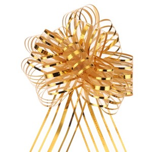 Unique Bargains Christmas Wedding Car Basket Gift Wrapping Large Organza Pull Bow 5 Pcs - 1 of 4