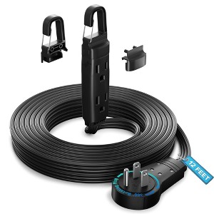 Maximm 360° Rotating Flat Plug Extension Cord with a Removable Hook (16 Gauge), UL Certified - 1 of 4