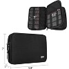 MaseiKar Double Layer Electronic Accessories Organizer, Travel Gadget Bag for Cables, USB Flash Drive, Plug and More, Perfect Size Fits for iPad Mini - 4 of 4