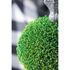 NicBex Double Sphere Boxwood Topiary in Cream Pot, Metal Frame Faux Plant for French Country Home Decor, Two-Tiered Design, Green - 3 of 4