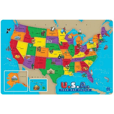 Educational Insights U.S.A. Foam Map Puzzle, Ages 5+