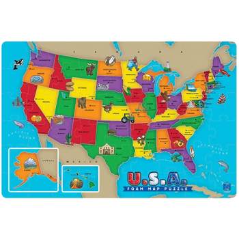Educational Insights U.S.A. Foam Map Puzzle, Ages 5+