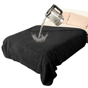 Catalonia Reversible Waterproof Bed Fleece Blanket, Large Super Soft Fuzzy Plush Fleece Blanket for Bed Couch Sofa Cover Furniture Mattress Protector - 1 of 4