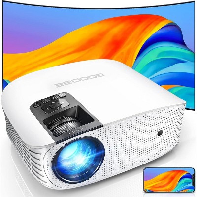 GOODEE Projector with 5G WiFi and Bluetooth, Full HD 1080P Outdoor Portable Video Projector Support 4K, Home Theater Movie Projector