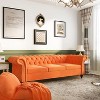 ORRD Chesterfield Sofa Faux Leather, Modern PU Tufted Couch 3 Seater with Rolled Arms and Nailhead for Living Room,Bedroom - 4 of 4