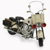 HomeRoots 10" Cream Metal Hand Painted Early 1900's Police Motorcycle Model Model Motorcycle - 4 of 4