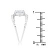 Slickblue Modern 3ct Clear CZ Rhodium Ring for Women, Elegant Two-Band Design, Sizes 5-10 - 4 of 4