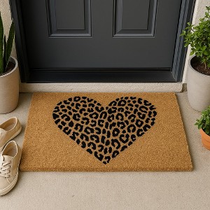 Evideco French Home Goods Sheltered Coir Doormat 30x18 Inch - 1 of 4