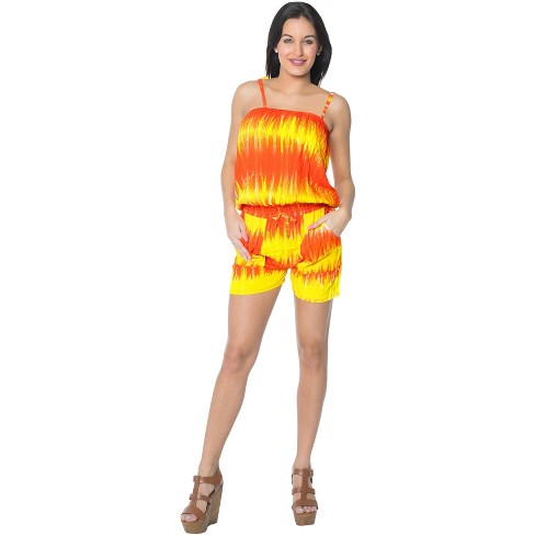 LA LEELA Women's Summer Vacation Holiday Jumpsuit Rompers for Women Beach Cover Up Swimwear - image 1 of 4