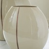 Signature Design by Ashley Sheabourne 9.38" Glass Vase, Cream with Copper Accent - 3 of 4