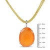 EVERLY JEWELRY | Sterling Silver 13 7/8ct TGW Carnelian Pendant with Triple Strand Silk Cord - 17 in - 4 of 4