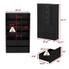 FUFU&GAGA 47.2 "W Modular Combination Display Cabinet Glass Door Wooden Pantry Organiser - 4 of 4