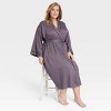 Women's Luxury Collection Shadow Striped Long Satin Robe - Auden™ - 3 of 3