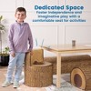 ECR4Kids SoftZone Tree Log Chair, Chocolate - 4 of 4