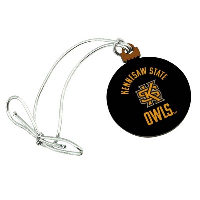 Kennesaw State Owls Mini Small Tiny Wood Christmas Tree Holiday Ornament