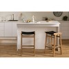 South Shore Set of 2 Balka Counter Height Barstools Black/Natural - 2 of 4