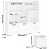 Acekool Kids Bookcase Toy Storage Cabinet, Organizer with 3 Movable Drawers & Hidden Wheels, 6 Compartments for Bedroom, Playroom, Nursery, White - 2 of 4