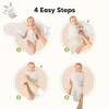 3pk Soothe Wren Swaddle Sleep Sacks, Organic Newborn Swaddles Wrap 0-3 Months, Soft Baby Wearable Blanket - 4 of 4