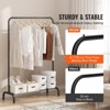 Yukimo Heavy Duty Clothes Rack - 1" Carbon Steel Frame, Hanging Rod + Bottom Storage Shelf, Anti-Slip Pads for Bedroom/Guest Room/Laundry Room - 3 of 4