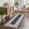 Nasitip Modern Geometric Waves-Stripe Border Area Rugs for Living Room Soft Low Pile Non-Sliping, Machine Washable - 3 of 4
