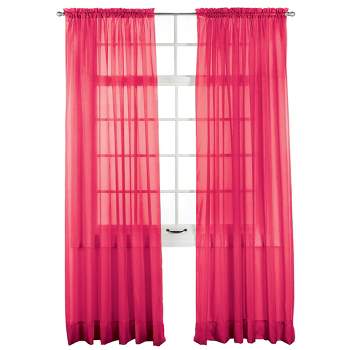 Collections Etc Elegance Sheer Window Curtain Panel, Single Panel,