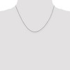 Black Bow Jewelry 0.9mm 10k White Gold Diamond Cut Cable Chain Necklace - 2 of 4