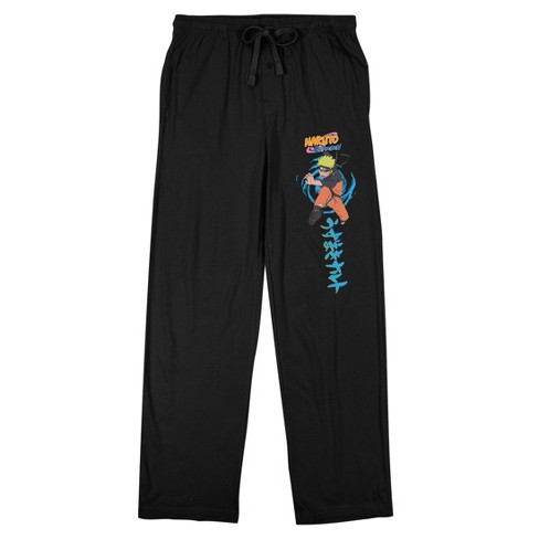 Naruto Shippuden Akatsuki Kanji Men's Black Graphic Jogger Pants-xl : Target