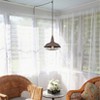 Claxy Farmhouse Plug-In Pendant Light with Rust Finish Metal Cage Shade - 2 of 4