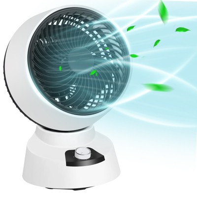 SKONYON 14in Energy Efficient Desk Fan Force Table Air Circulator Fan with 3 Speeds and Adjustable Head