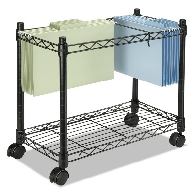 Fellowes High-Capacity Rolling File Cart 24w x 14d x 20-1/2h Black 45081