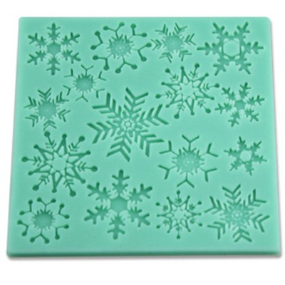 LKDQUTHM Christmas Snowflake Cake Silicone Fondant Molds Snowflake