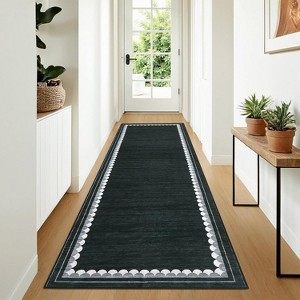 2x6 Runner Rug Washable Rugs Scalloped Border Rugs Non Slip Kitchen Runner Rug Stain Resistant Carpet - 1 of 4