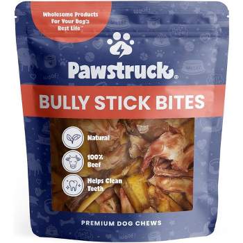 Pawstruck All Natural 1-4" Bully Stick Bites for Small Dogs - Single Ingredient Digestible Rawhide Alternative Dental Chews