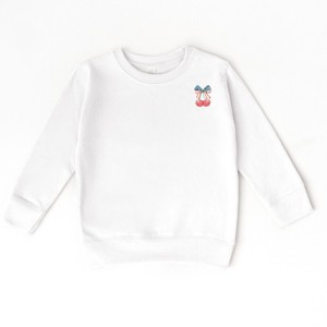 The Juniper Shop Patriotic Cherries Coquette Toddler Sweatshirt - 1 of 4