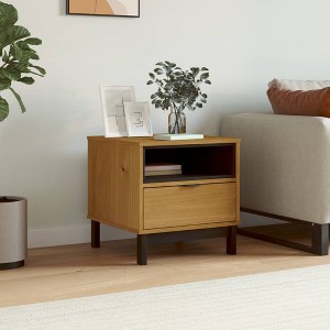 vidaXL Side Table FLAM 19.7 in.x19.7 in.x19.7 in. Solid Wood Pine - 1 of 4
