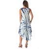 Riviera Sun Tie Dye Summer Dress with Floral Hand Painted Design - 3 of 3