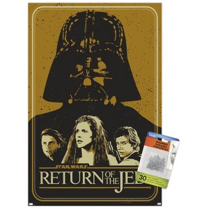 Trends International Star Wars: Return of the Jedi - Gold Illustration Unframed Wall Poster Prints - 1 of 4