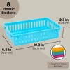 Bright Creations 8 Pack Colorful Storage Bins for Classroom - Small Plastic Baskets for Organizing, Arts, Crafts, Desks, Toys (4 Colors) - 4 of 4