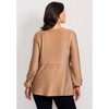 Avenue Peplum Shimmer Top - 3 of 4